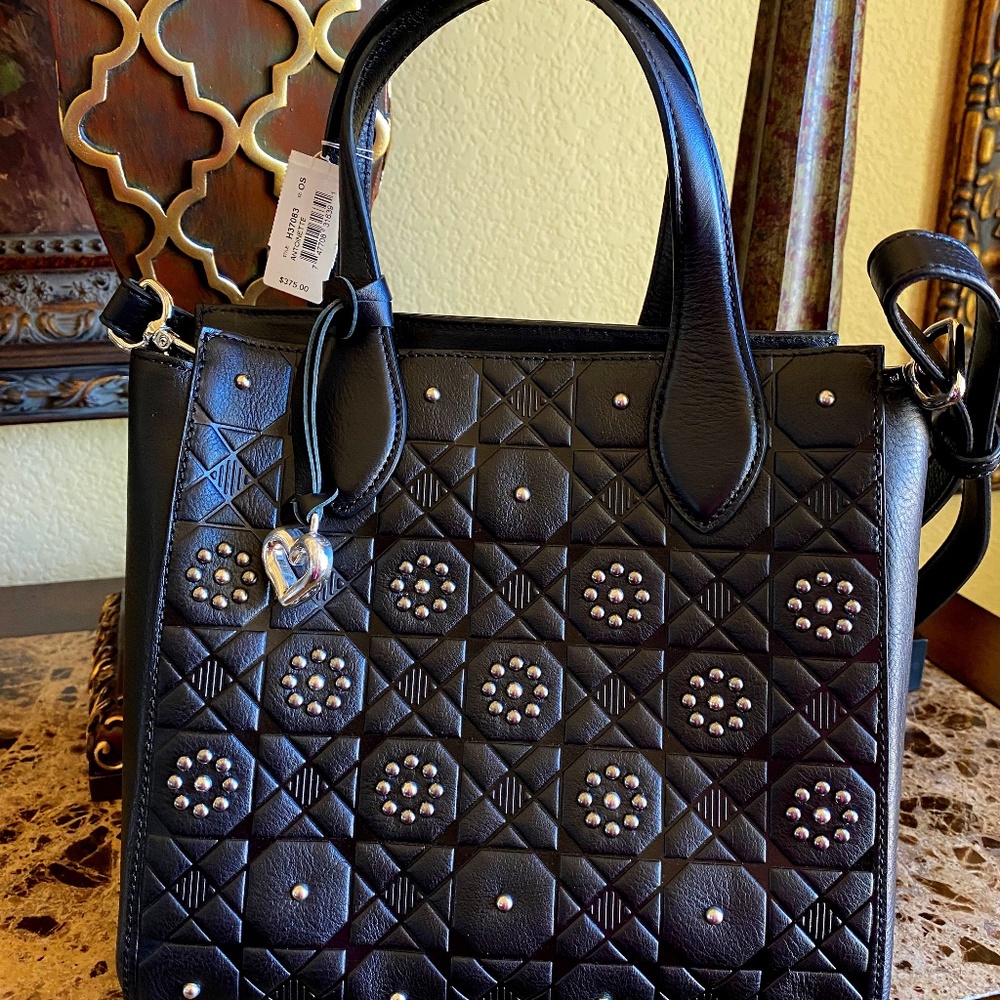 Brand New Brighton Antoinette Black Leather Purse